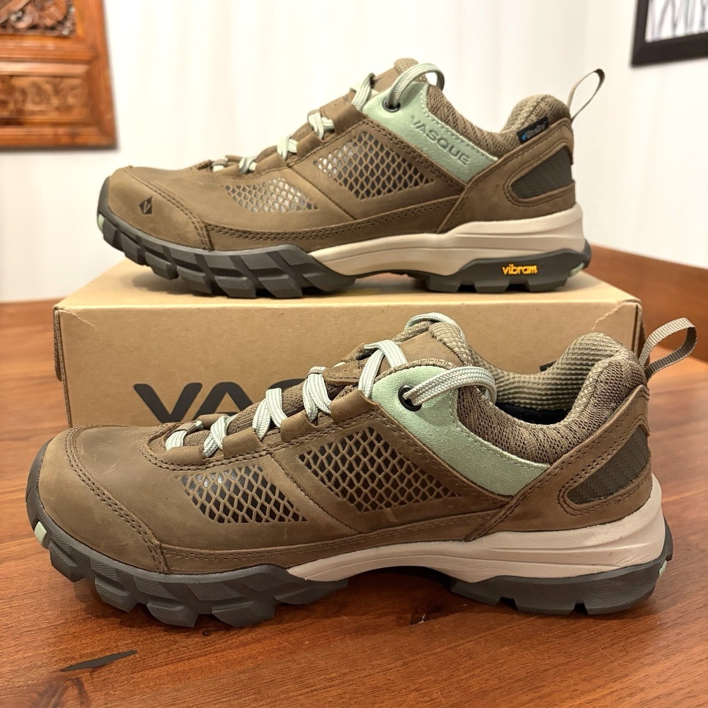 Vasque Womens Talus AT Low UltraDry Waterproof Hiking Shoes Brown 10 7367M